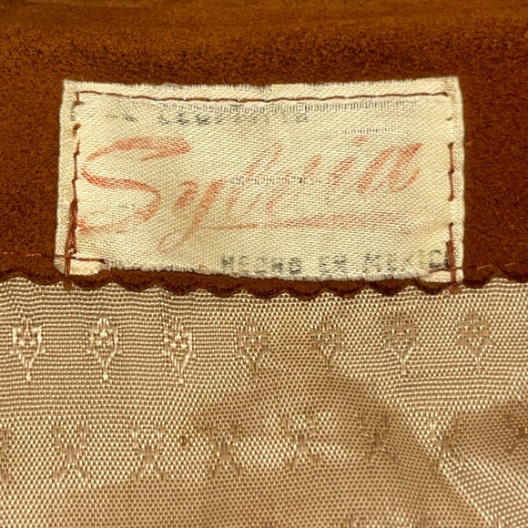 Vintage 60’s Brown Suede Western Fringe Jacket Sylvia Women Sz L Boho Hippie - Picture 5 of 16